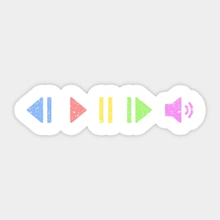 Pastel Music Controls Sticker